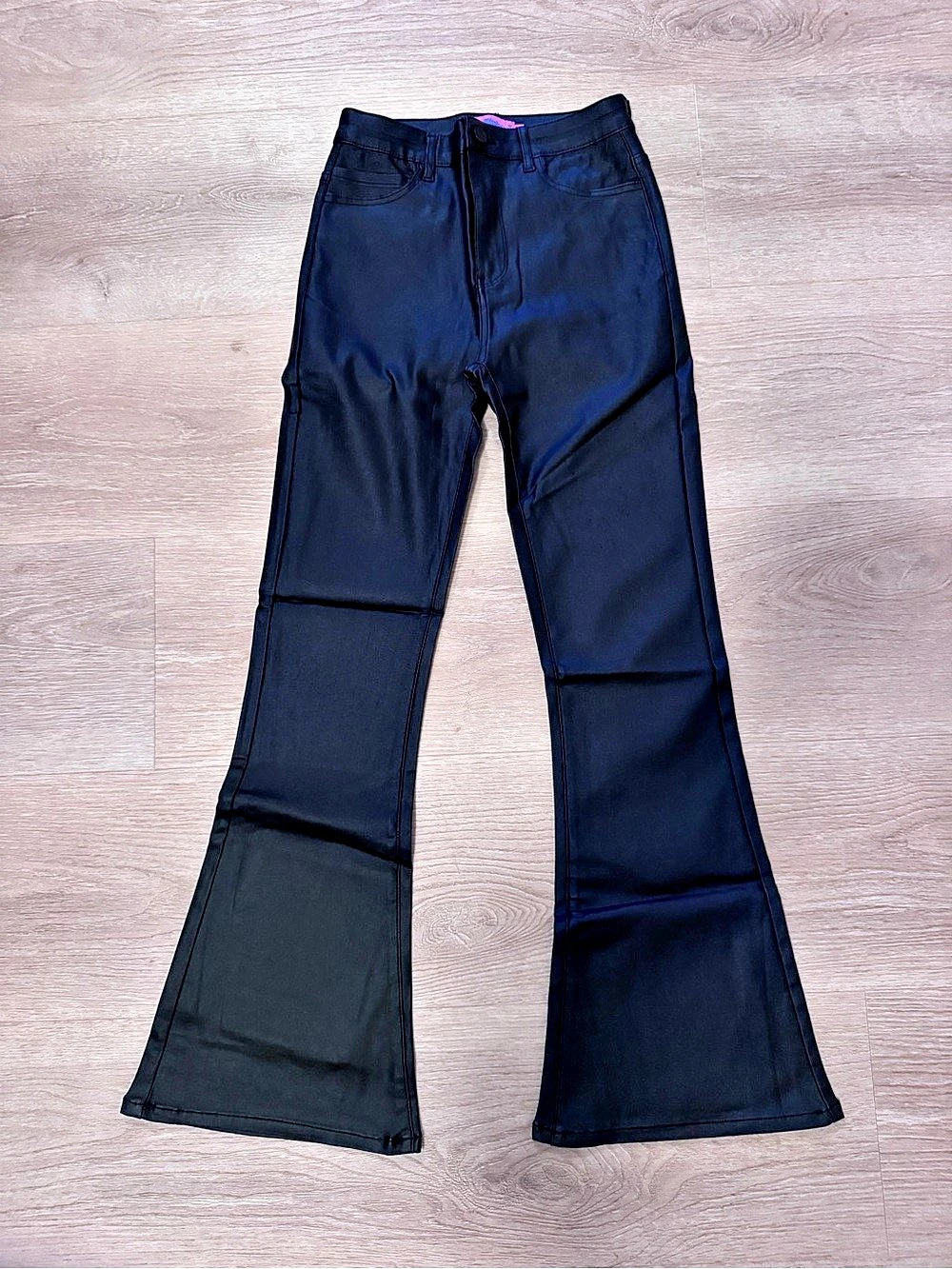 Edikted Black Flare pleather pants Like New